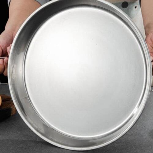 Stainless Steel Pan Cold Noodle Making Tools Steamed Rice Tray Cake Dish for Home Kitchen Wedding Serving