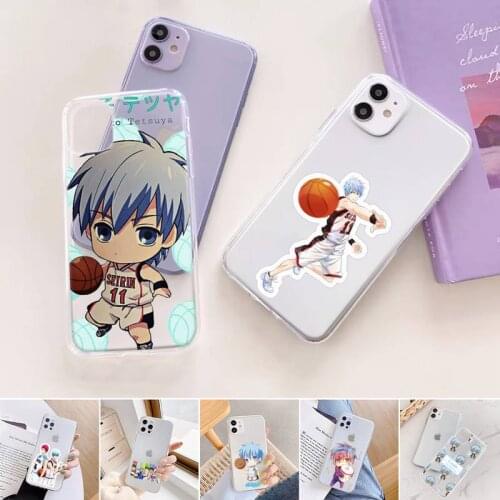 Kuroko No Basket Anime Phone Case Transparent for iPhone 11 12 6 7 8 Pro X XS Max XR Plus Silicone Soft TPU Clear mobile bags