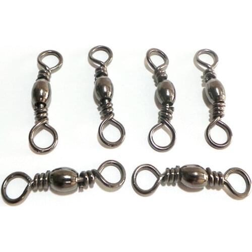 10pcs/lot Fishing Swivel interlock snap fishing lure tackles Sea Fishing Hooks Connector Rolling Swivel for Sea Fishing