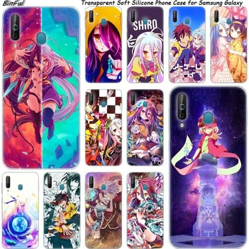 Game NO life Anime Silicone Phone Case For Samsung Galaxy A80 A70 A60 A50 A40 A40S A30 A20 A2CORE M40 Note 10 Plus 9 8 5 Fashion