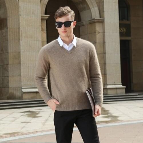 Super soft cashmere soft sweater wool sweater mens pullover spring and winter sweater V-neck pullover