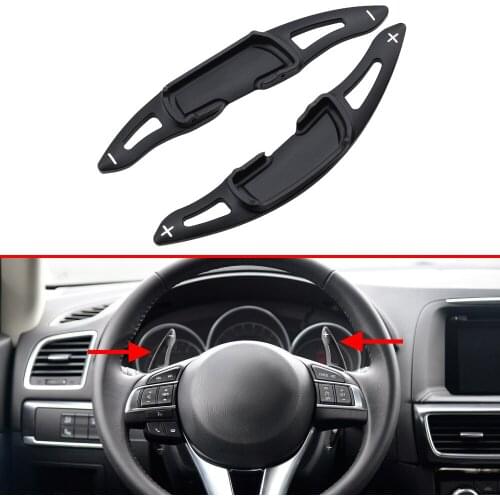 For Mazda 3 (BM/BN) Mazda 6 (GJ/GL) MX-5 MX5 (ND) Steering Wheel Gear Shift Paddle Extension Accessories Black