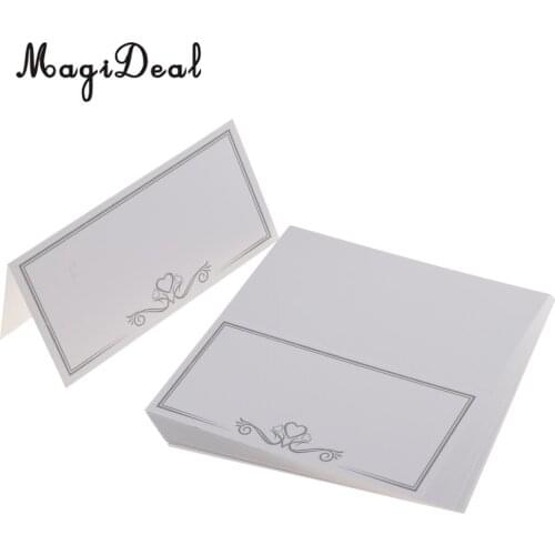 25x Vintage White Blank Place Name Card Wedding Table Card Party Supplies