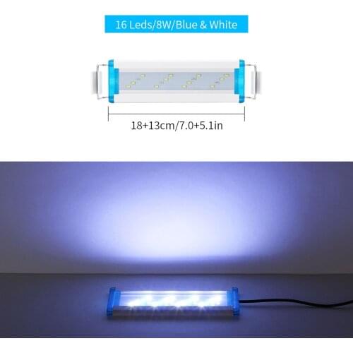 Waterproof Fish Tank Light Aquatic Plant Lighting 18-58cm Clip-On Grow Extendable Extensible Super Fine Aquarium With LEDs