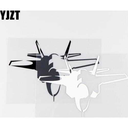 YJZT 15.4X10.6CM Personality Car Stickers Aircraft Art Decor Vinyl Decals Black / Silver 10A-0012