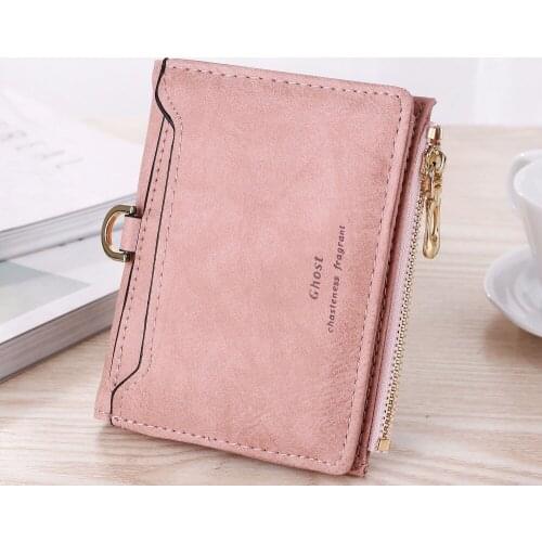 Wallets Female Short Design Matte Pu Leather Women Wallet Brand Small Women Purse Female 9568 Mini Coin Purse Card Holder