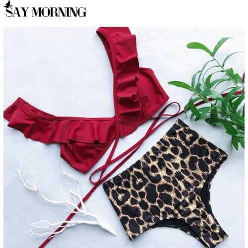 SAY MORNING Sexy Bikini Set for Women Push up Swimsuit 2020 Leopard Bikini Set Push Up Bathing Suit Mujer Summer Beach