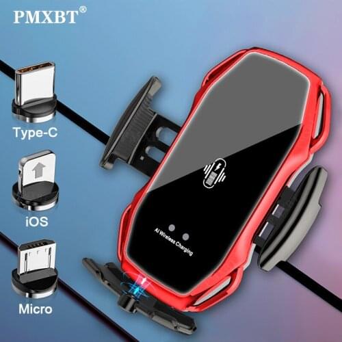 10W Car Wireless Fast Charger Phone Holder induction Stand Magnetic Charger Universal All Mobile Phone For Xiaomi Iphone Samsung