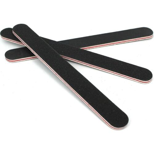 17x2cm 2pcs Sanding Nail File Polish Tool Black Nail Art Styling Nail Art Salon Manicure Tools Makeup Beauty
