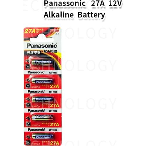5pcs/lot Panasonic 27A A27 12V Alarm-Remote Dry Alkaline Battery Cells 27AE 27MN High Capacity Car Remote Toys Calculator DoorBe