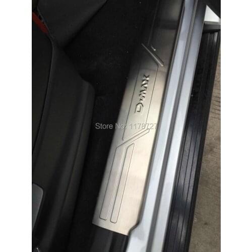 Car accessories stainless door sill for 2012 2013 2014 2015 D-MAX door sill simple type accesory Free Shiping Stainless Steel