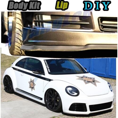 Car Bumper Lip Front Spoiler Skirt Deflector For Volkswagen VW Beetle A5 Fusca Maggiolino Coccinelle Body Kit Hella Flush