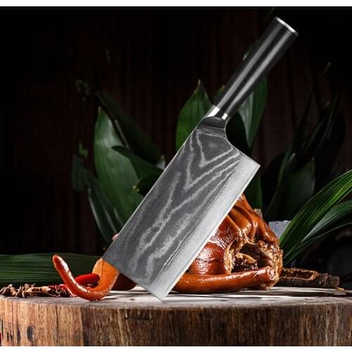 Damascus kitchen knife stainless steel kitchen knife chopping knife cutting knife
