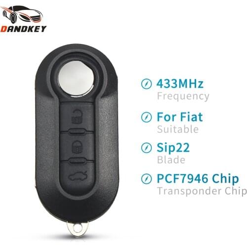 Dandkey 433mhz 3 Buttons ID46 Remote Key For Fiat 500L Bravo Ducato 500L 2010 2011 2012 2013 2014 2015 Original Key PCF7946 Chip