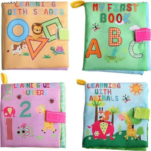 Baby Rattles Mobiles Toy Soft Animal Cloth Book Newborn Stroller Hanging Toy Bebe Early Learning Educate Baby Toys