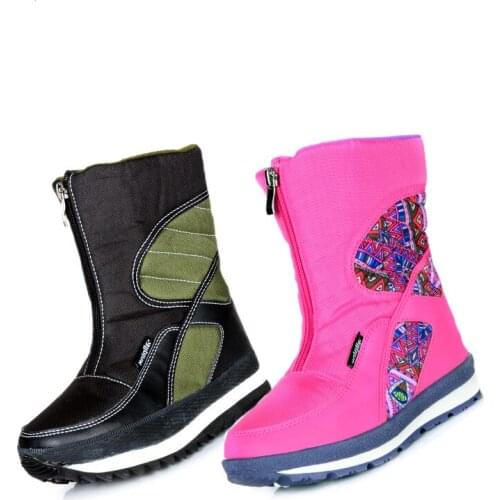 Children New Outdoor Snow Boots Outdoor Snowboard Shoes Girls Ski Boots Boys Plus Velvet Warm Waterproof