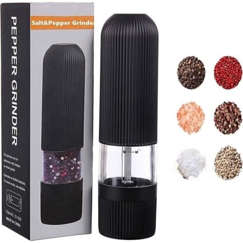 Electric Salt and Pepper Grinder Spice Flour Mill Grinders Adjustable Coarseness BBQ Grill Kitchen Seasoning Tools Portable