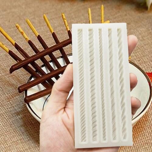 DIY Cookie Mold Chocolate Bar Mold Long Biscuit Baking Pan Finger Silicone Chocolate Mold Kitchen Baking Tools Accessories TW023