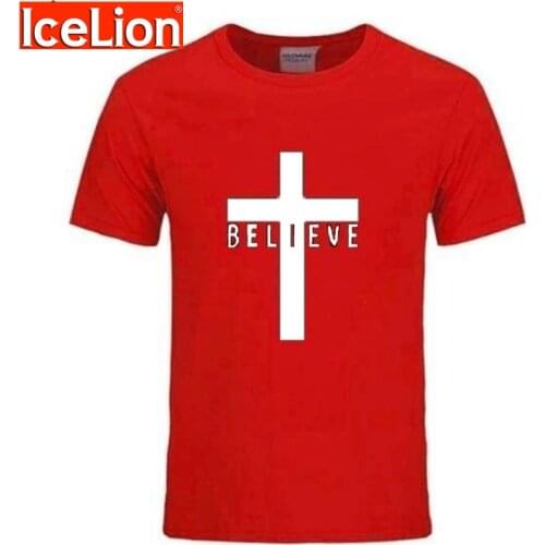 IceLion New Solid Color T Shirt For Men 2021 Summer Print Cross Short Sleeve T-shirt Casual Fashion Tshirt Male Tops & Tees