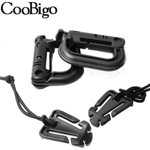 GRIMLOC Carabiner D-Ring Snap Hook Sternum Buckle Web Dominator With Elastic Rope Outdoor Tactical Backpack Kits