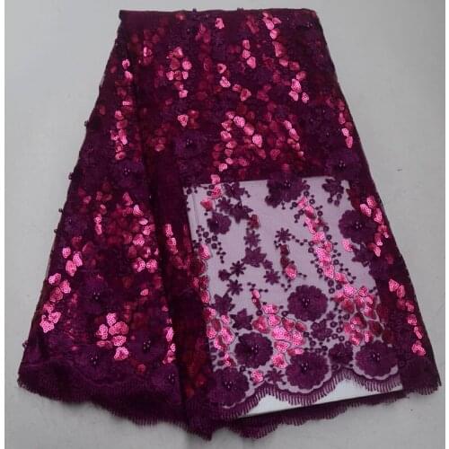 Beautiful Nigerian Mesh Net Lace Fabric African Sequins Lace Fabric High Quality French Tulle Lace Fabric For Wedding Sewing C&7