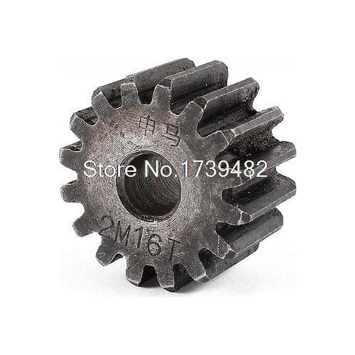 10mm x 35mm x 20mm Module 2 16 Teeth Metal Straight Spur Gear Wheel Gray