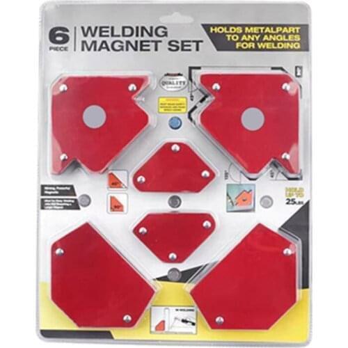 6PCS Welding Magnet Set Welding Positioner Magnetic Fixed Angle Soldering Locator Welding Accessories Hold Metal Part Any An