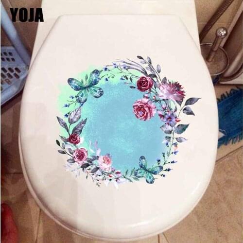 YOJA 24.8X23.2CM Creative Color Butterfly Wall Decal Home Decor Toilet Sticker Art Style T3-1315