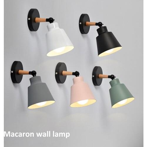 Macaron Wall Lamps Creative Simple Lighting Living Room House Decoration Table Mirrors Bedroom Night Interior For Household