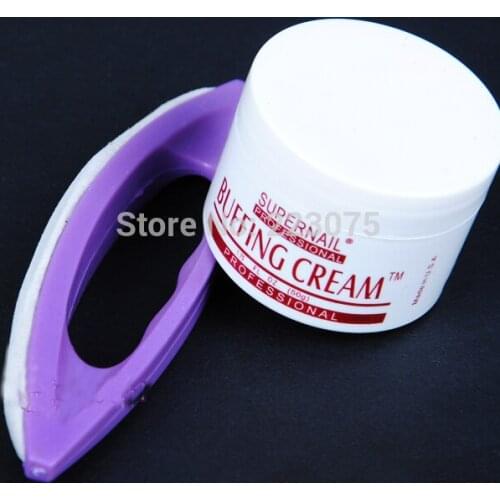 New Wholesale DIY Manicure Professional Nail Art Buffing Cream + Leather Buffer Varnish Polish Set