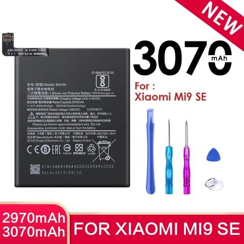 Original SIYAA BM3M Battery For Xiaomi 9 Se Mi9 SE Mi 9SE Replacement Batteries Lithium Polymer High Capacity With Free Tools