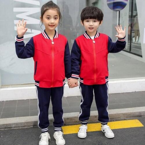 2 3 4 5 6 7 8 9 10 Years old Childrens School Uniforms Costumes Perform Dance 2pcs Cotton Sports Tracksuit Clothing Sets Kids