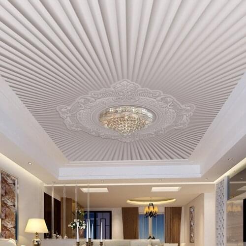 Custom 3D Photo Wallpaper Modern European Style Embossed Pattern Living Room Ceiling Fresco Wallpaper Mural Papel De Parede 3D