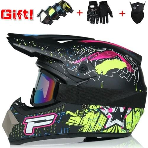 Professional Racing Motocross Casque Hors Route Casque Moto Capacete Moto Casco Off-road Cartoon Children Motorcycle Helmet