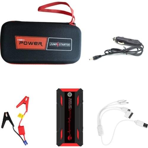 12V 1500A 99900mah Real Capacity Pack Car Jump Starter Emergency Charger Booster Power Bank Battery for Gasoline Diesel Vehicles