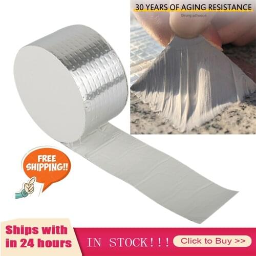 Self Adhesive High Temperature Aluminum Foil Butyl Rubber Tape Resistance Waterproof For Roof Pipe Repair Stop Leak Sticker