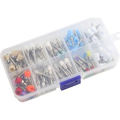 100 PCS Disposable Dental Prophy Brush Cup Polishing Polisher for 10 Mixed Types