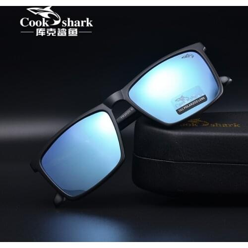 Cook Shark Sunglasses Mens Driving Glasses Day and Night Color Polarized Sunglasses Mens Eyes