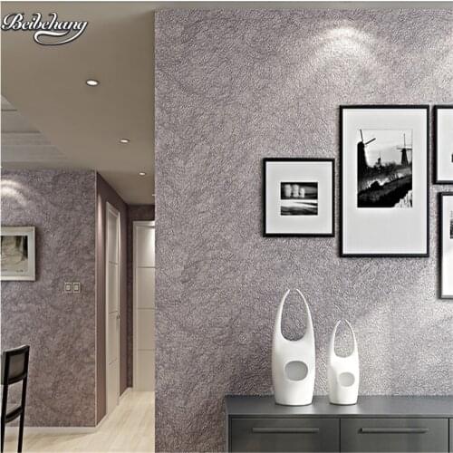 Beibehang Modern minimalist living room non - woven wallpaper Plain green warm green silk wallpaper