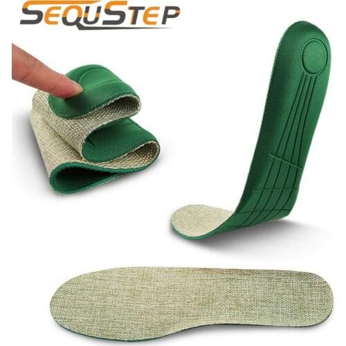 Unisex Ortholite Sports Insole Linen Cloth Absorb Sweat Deodorization Shock Release Moisture Insole Foot Health Shoes Pad