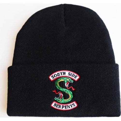 Riverdale Cosplay Hats Winter Knitted Embroidery Hat Beanie Cap Warm Hat for Man and Woman Archie Betty Veronica Hat