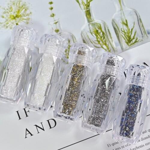 1.2-1.4mm Nail Synthetic Diamond Mini Scopperil Shap Glass Pebble Net weight About 5.5G Bijou Nail Rhinestones