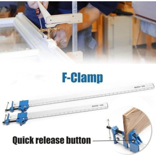 1PC 24Inch 62cm DIY Heavy F Clamp T Bar Wood Clamps for Woodworking Quick Release Fixture Sash Long Cramp Bench Wood Grip