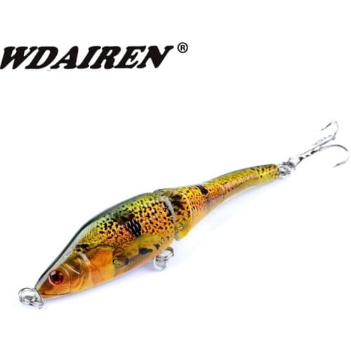1Pcs Multi-joint 3 Sections Fishing Lure 9.5cm 7.8g Minnow wobblers Artificial Bait Painted Crankbait pesca Fishing Tackle