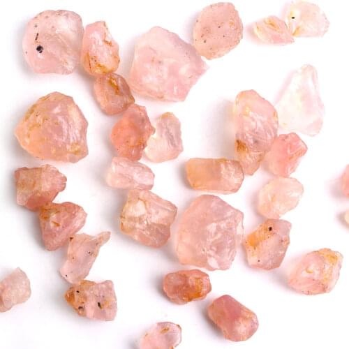 10g High Quality Mini Pink Beryl Crystal Mineral Rough Transparent Morganite Stone Gems Specimen DIY Jewelry Mosaic Gift
