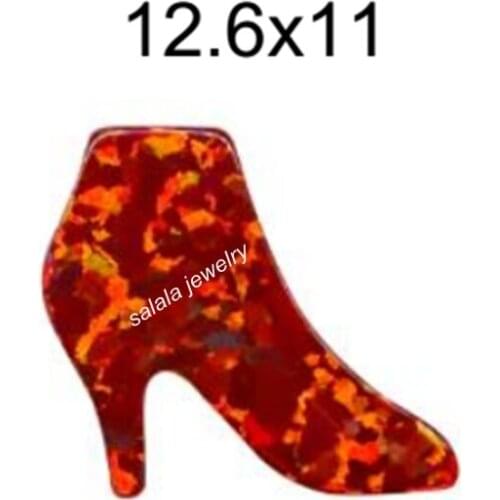 20pcs /lot 11.12.6mm Highheel Fire Opal op45 Red Highheel Opal Stone Synthetic Highheel Opal for Necklace