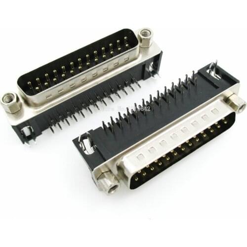 5PCS/LOT D-SUB DB25 DR25 25pins Male plug Solder Type Welding Connector DIY