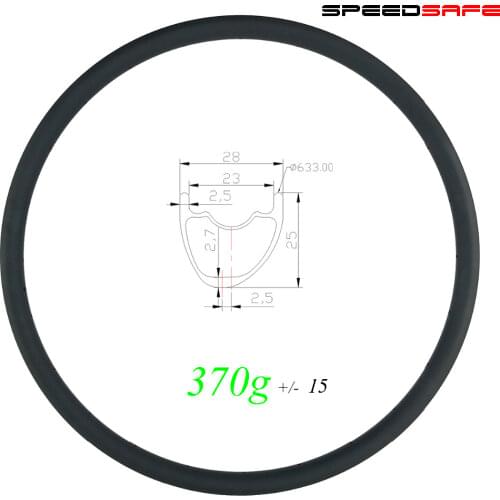 29er XC Asymmetric MTB Hookless 28mm x 25mm Carbon Rim 23mm inner width UD 3K 12K Twill 24H 28H 32H marathon bicycle wheel