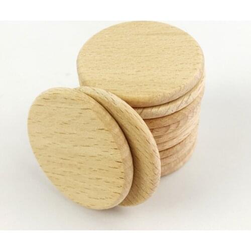 Lets make 30PCS Unfinished Beech Blanks Tags Wood Slices Wood Discs Diffuser Beads DIY Pendant