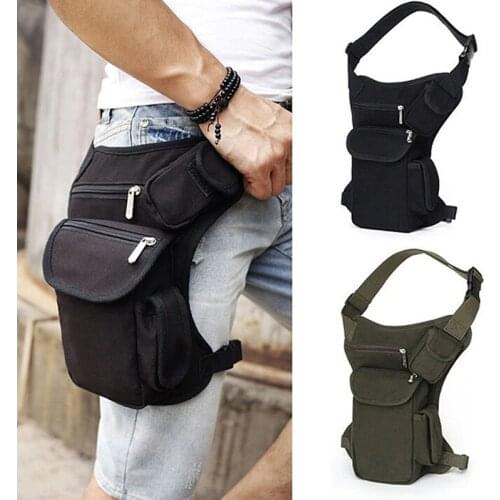 Canvas Waist Thigh Drop Leg Bag Tactical Motorcycle Riding Hip Fanny Pack 1pcs